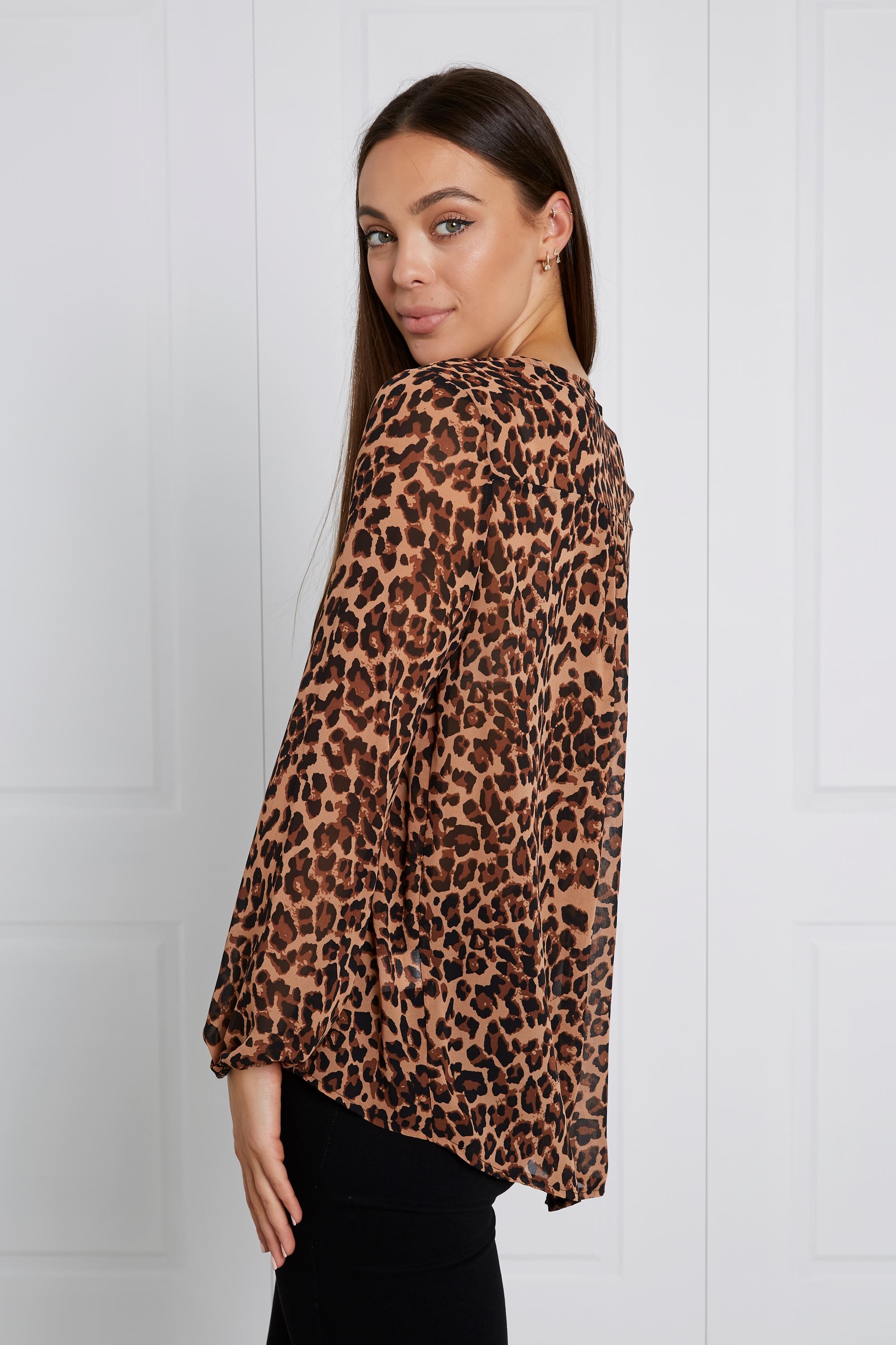 LEOPARD PRINT WRAP TOP | FEMME Connection