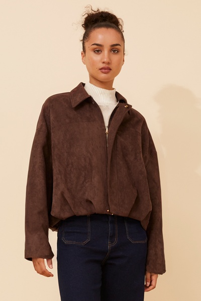 LEXLEY FAUX SUEDE JACKET