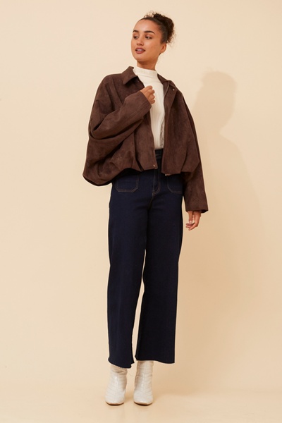 LEXLEY FAUX SUEDE JACKET