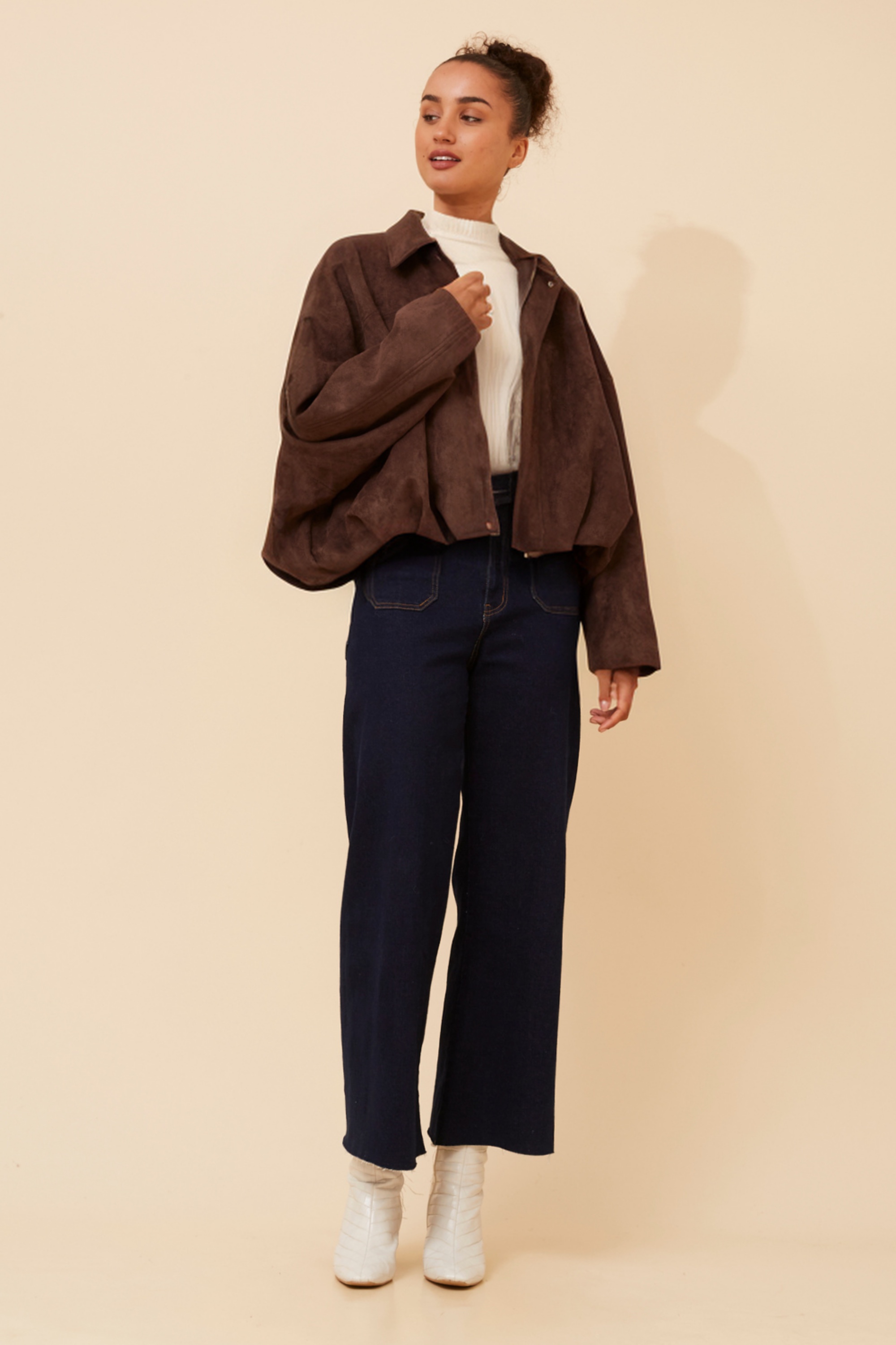 LEXLEY FAUX SUEDE JACKET