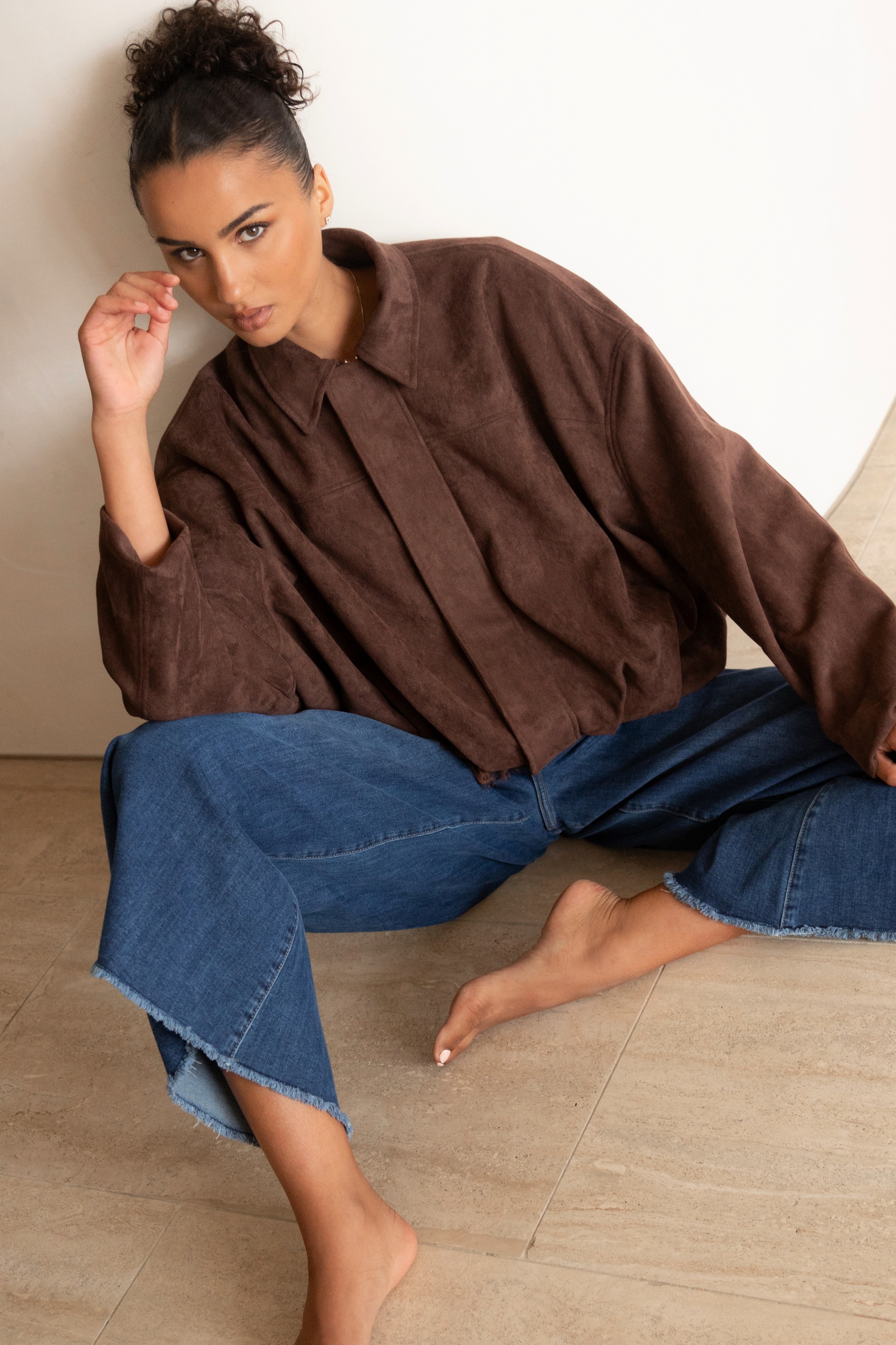 LEXLEY FAUX SUEDE JACKET