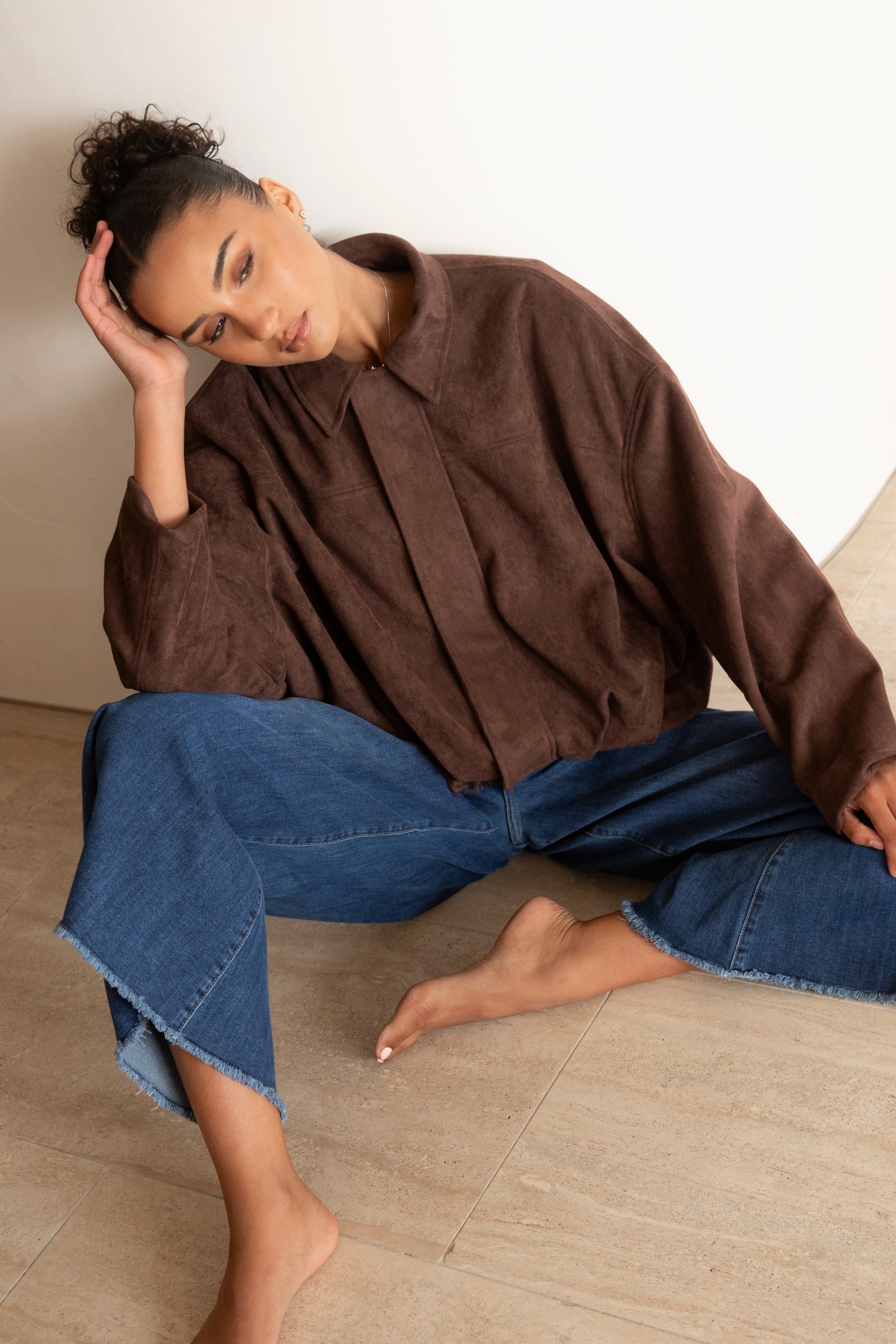 LEXLEY FAUX SUEDE JACKET