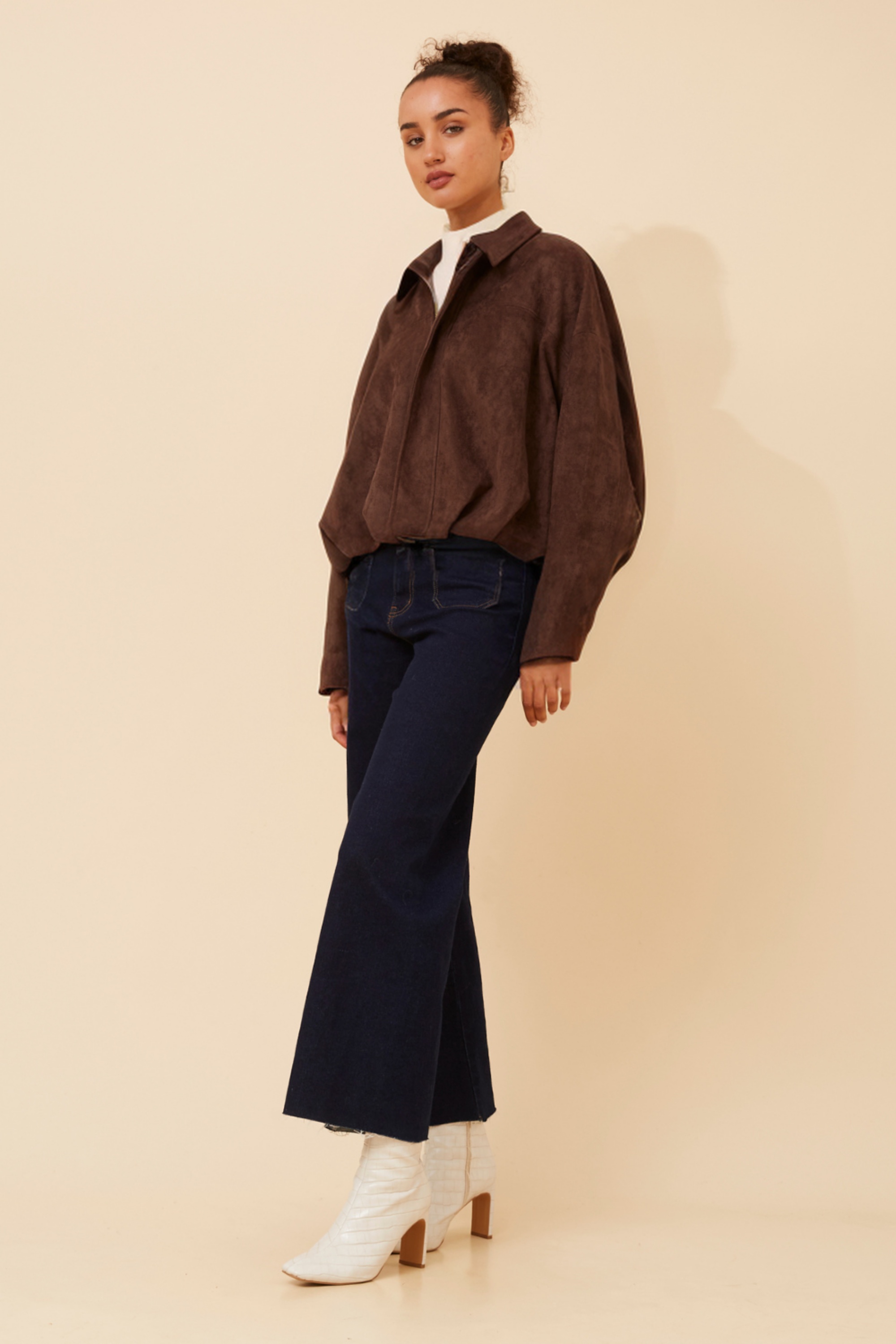 LEXLEY FAUX SUEDE JACKET