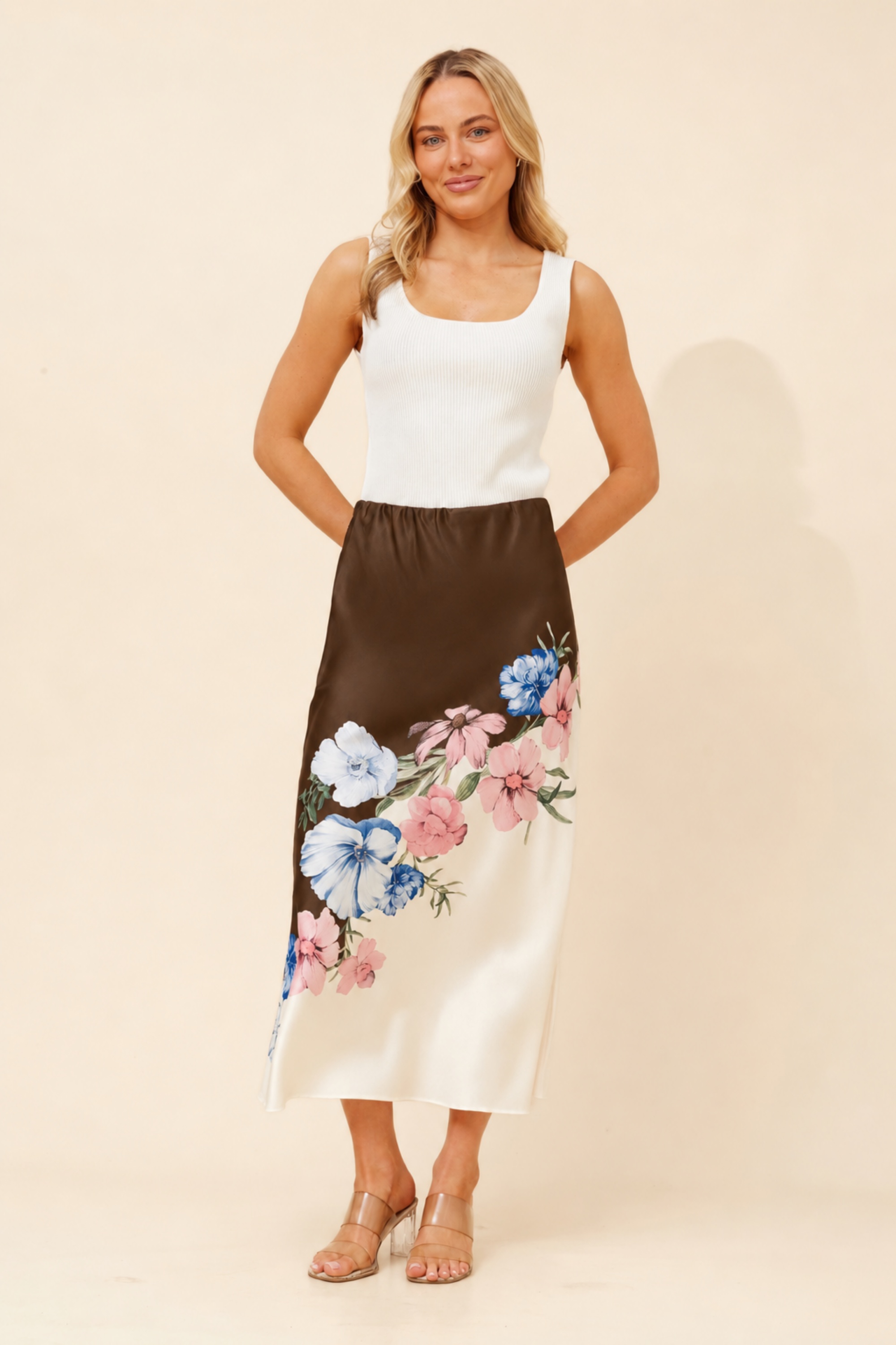 LIANY FLORAL MAXI SKIRT