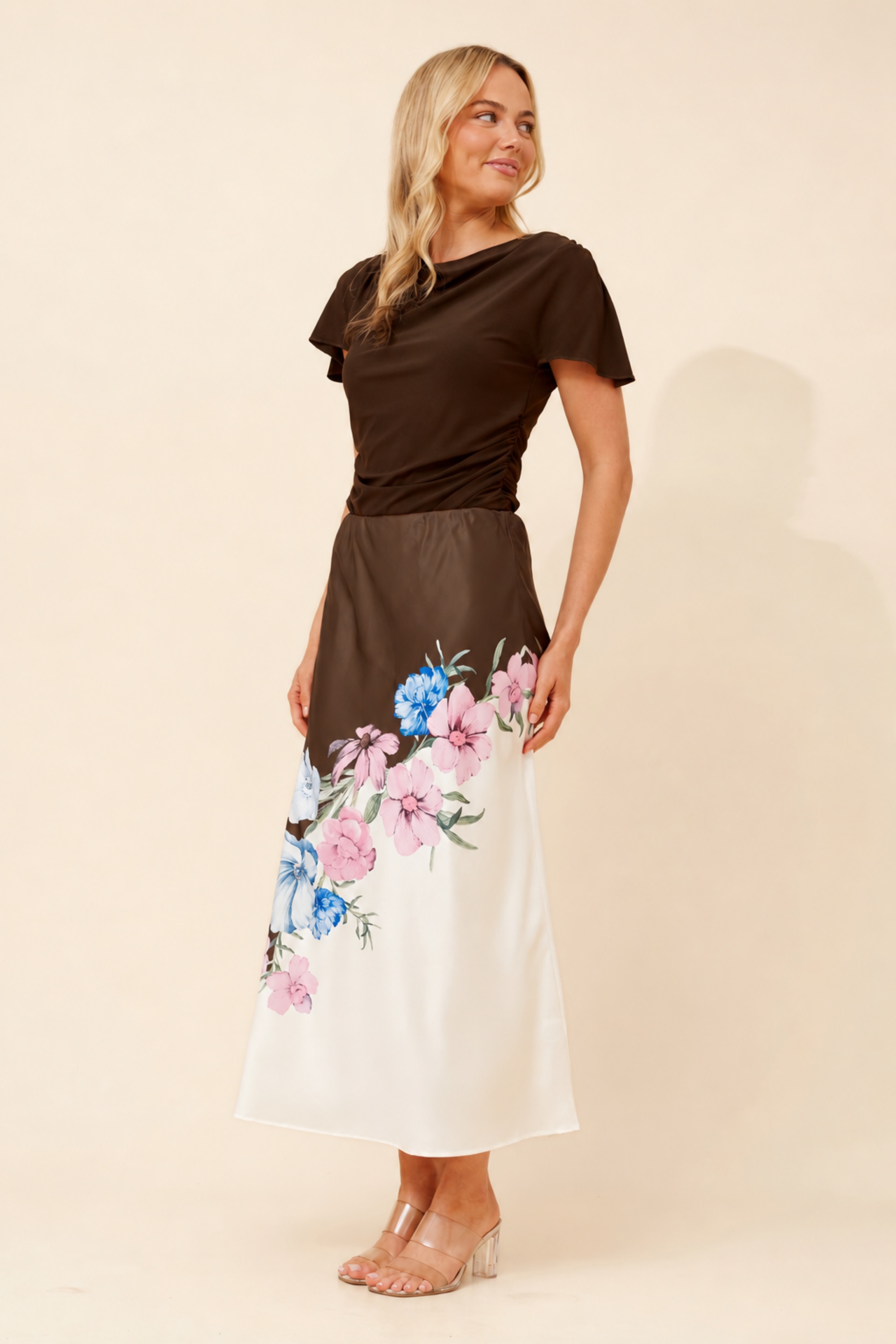 LIANY FLORAL MAXI SKIRT