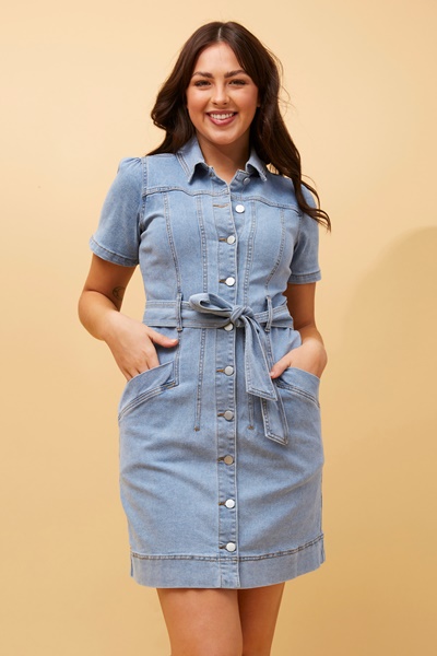 LIBERTY DENIM SHORT DRESS