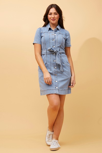 LIBERTY DENIM SHORT DRESS