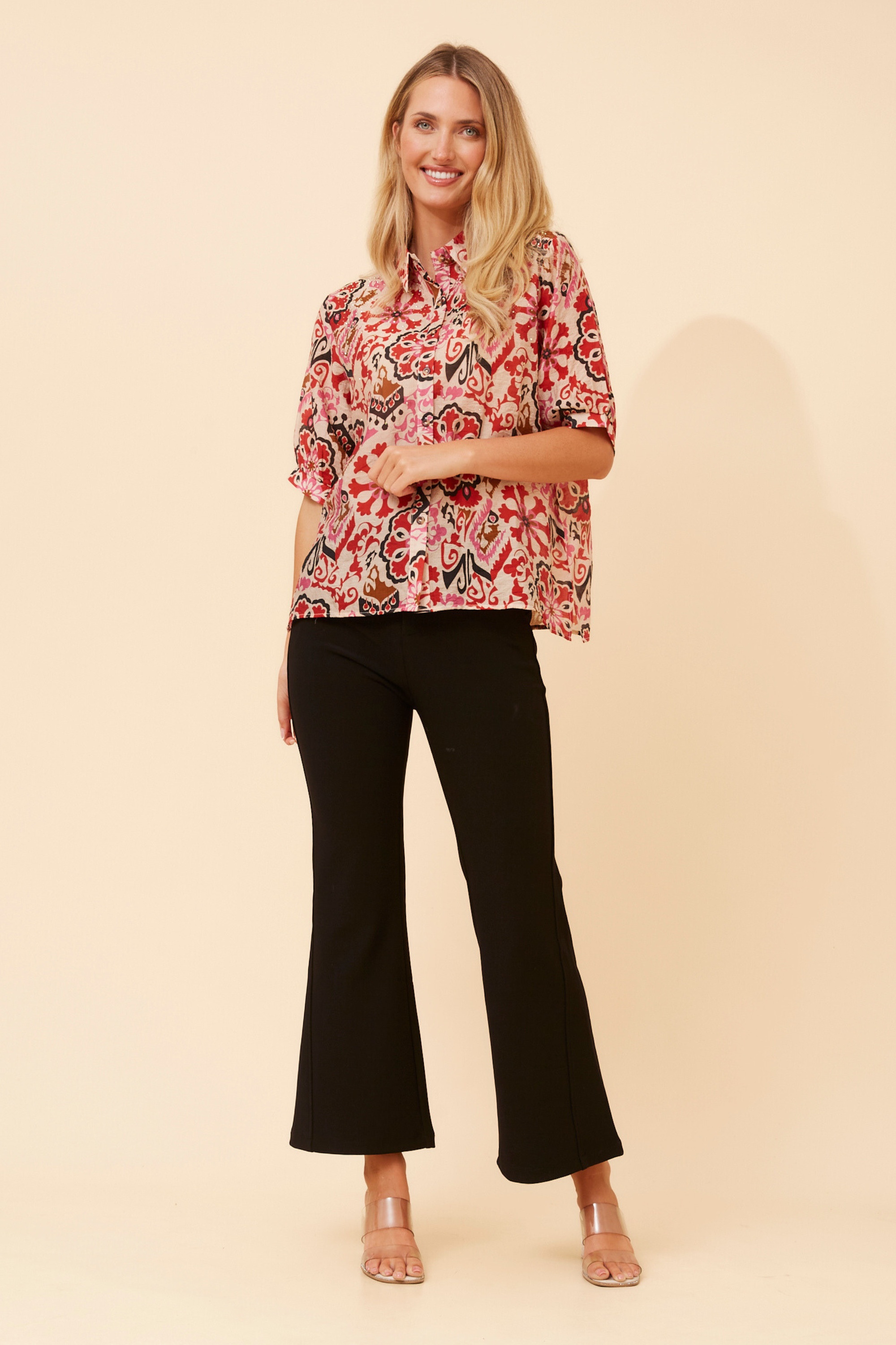 LILIAS ABSTRACT PRINT BLOUSE