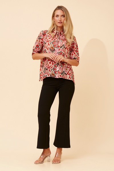 LILIAS ABSTRACT PRINT BLOUSE