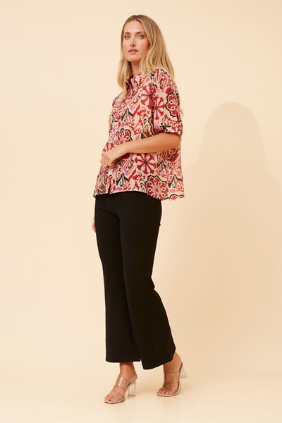 LILIAS ABSTRACT PRINT BLOUSE