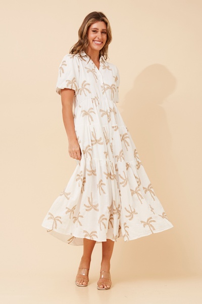 LILLA PALM TREE MAXI DRESS