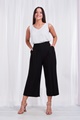 LINEN WIDE LEG CROP PANTS