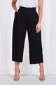LINEN WIDE LEG CROP PANTS