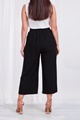 LINEN WIDE LEG CROP PANTS