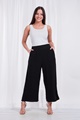 Linen wide leg crop pants