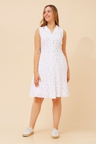 LINSKY POLKA DOT SHIRT DRESS