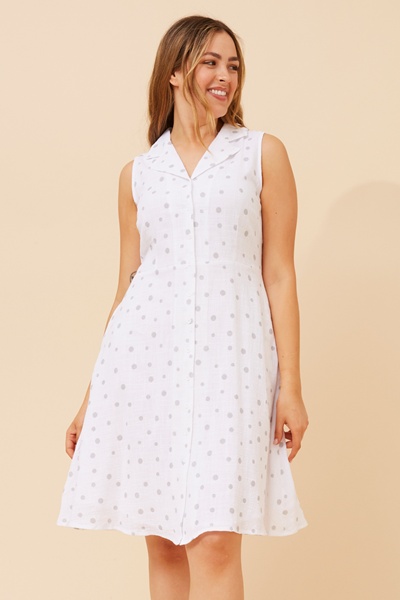 LINSKY POLKA DOT SHIRT DRESS