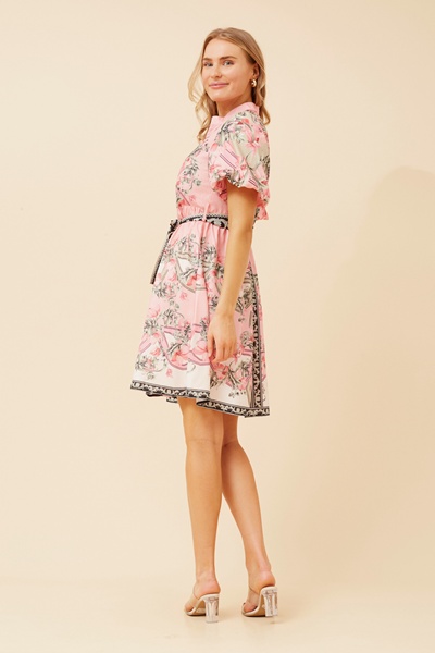 LISBETH BORDER PRINT DRESS
