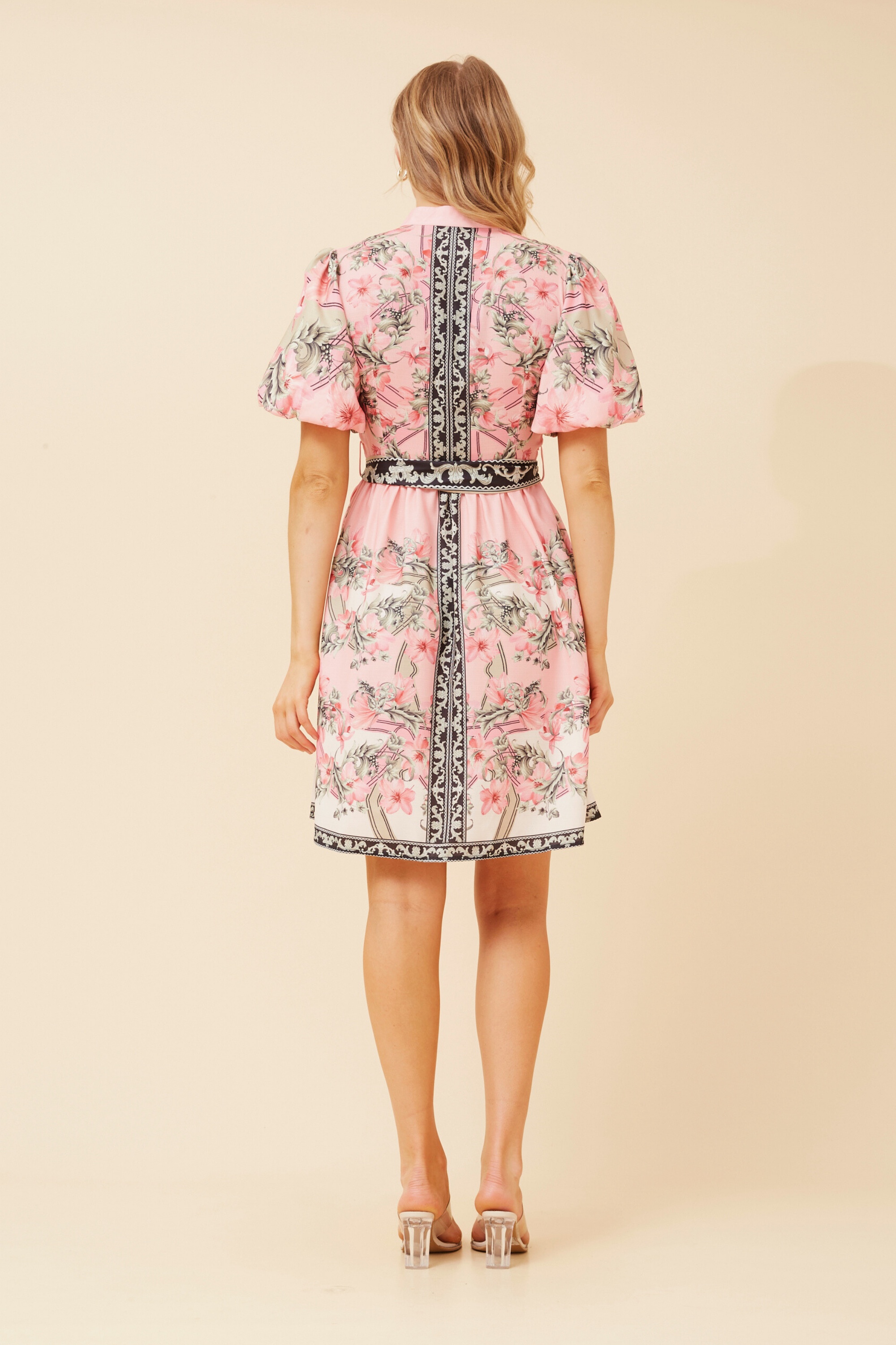 LISBETH BORDER PRINT DRESS