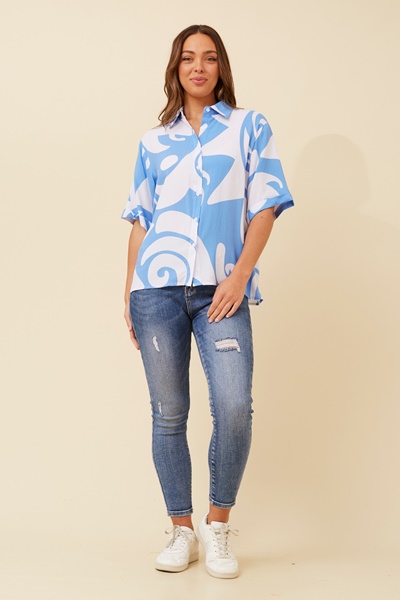 LIVVY ABSTRACT PRINT SHIRT