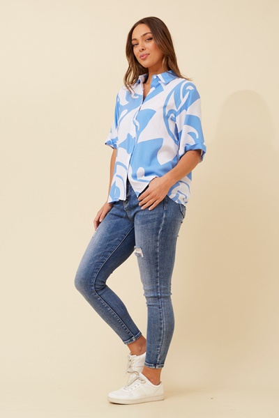 LIVVY ABSTRACT PRINT SHIRT