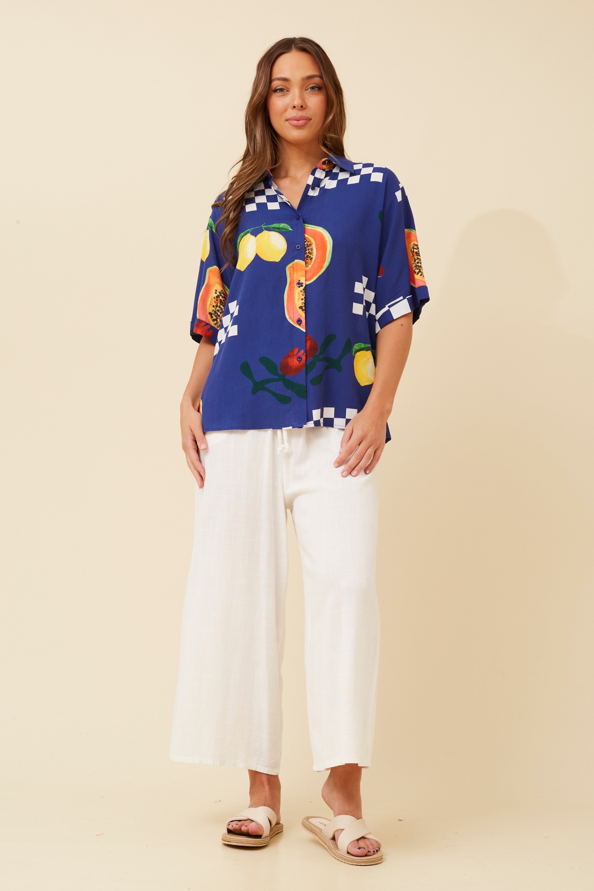 LIVVY FRUIT PRINT SHIRT