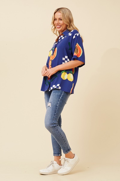 LIVVY FRUIT PRINT SHIRT