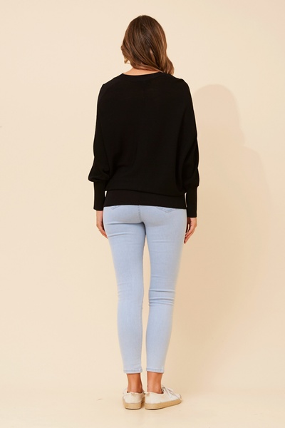 LIZA SOLID KNIT PULLOVER