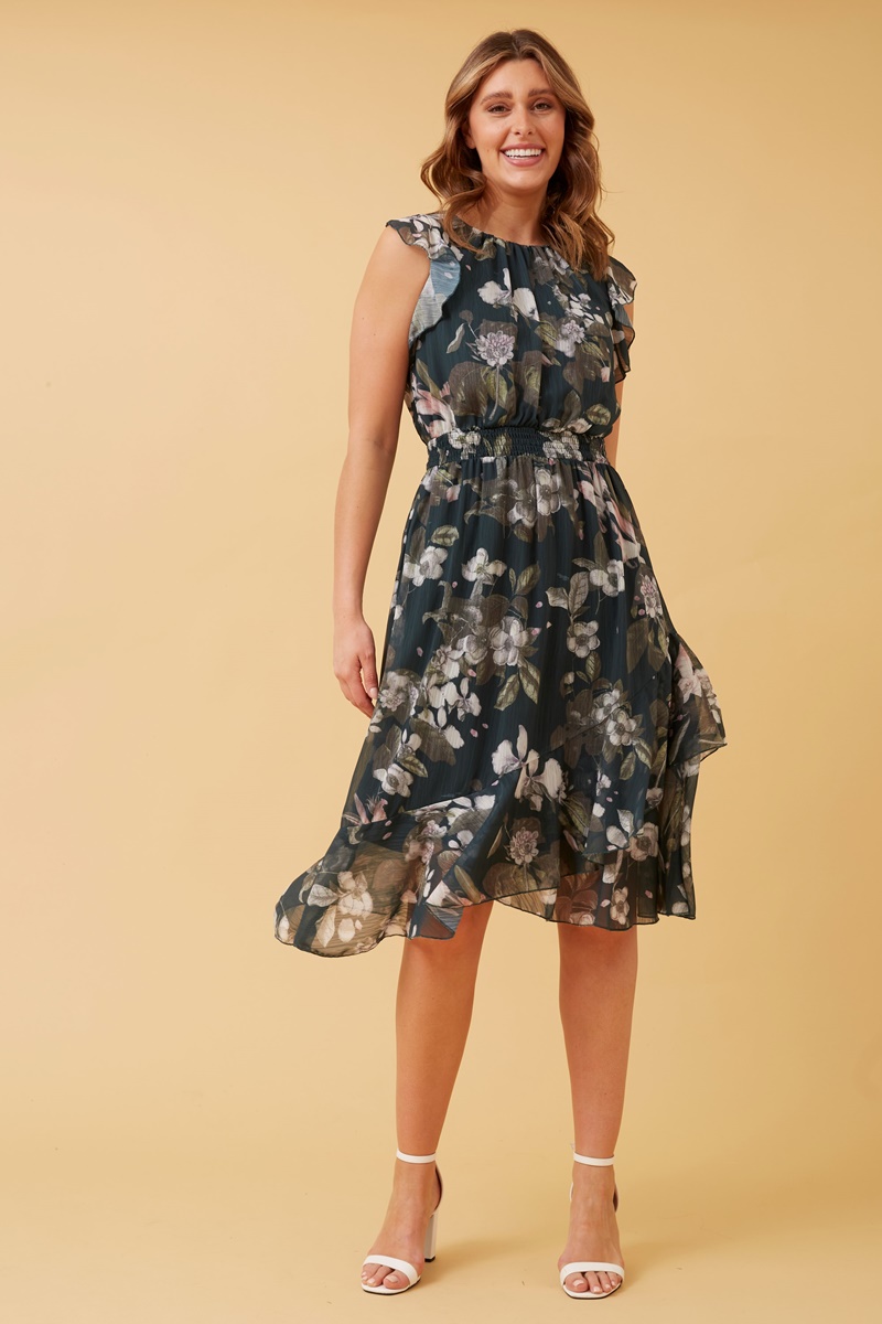 LOLA FLORAL MIDI DRESS LOLA FLORAL MIDI DRESS