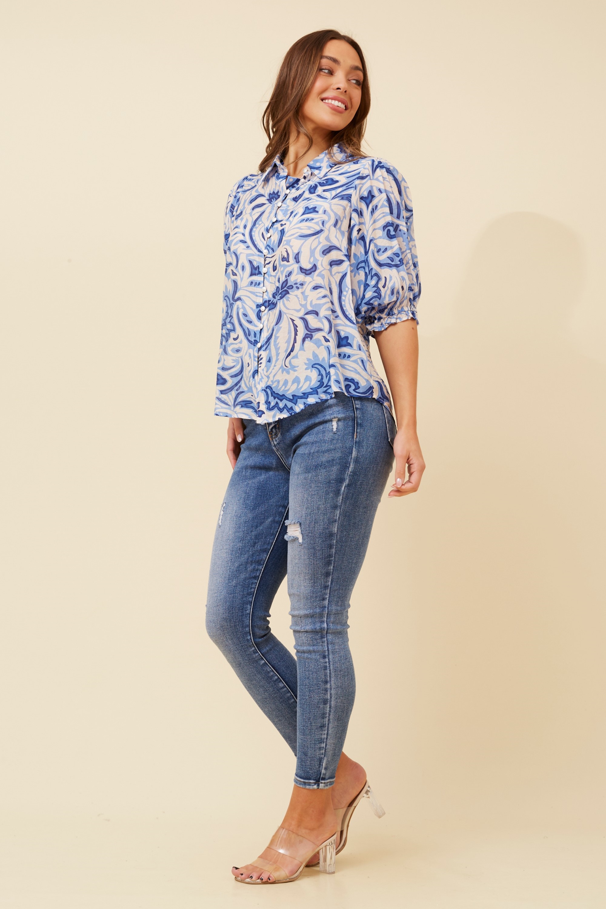 LONDYN ABSTRACT PRINT SHIRT