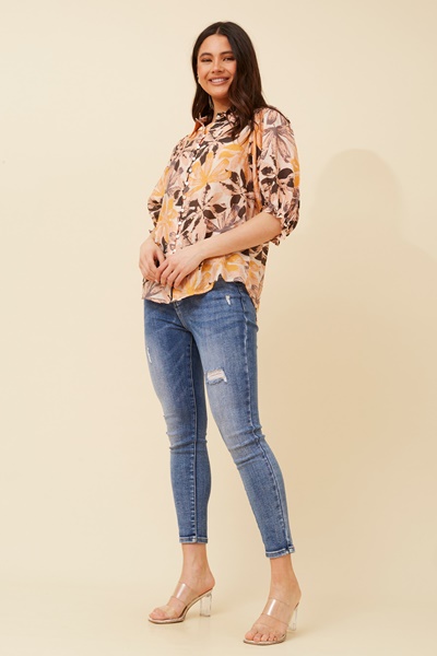 LONDYN LEAF PRINT SHIRT