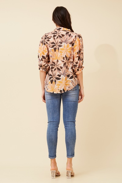 LONDYN LEAF PRINT SHIRT