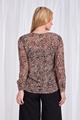 Long sleeve animal print top