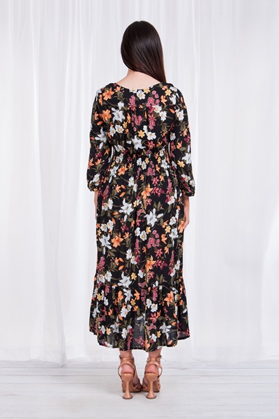 Long sleeve floral dress