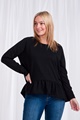 Long sleeve FRILL HEM TOP