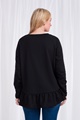 Long sleeve FRILL HEM TOP