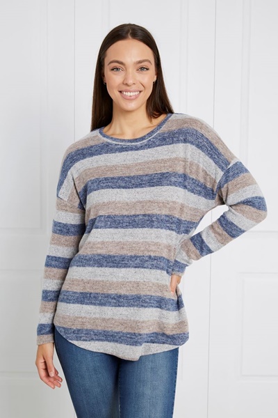 LONG SLEEVE STRIPE TOP