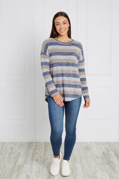 LONG SLEEVE STRIPE TOP