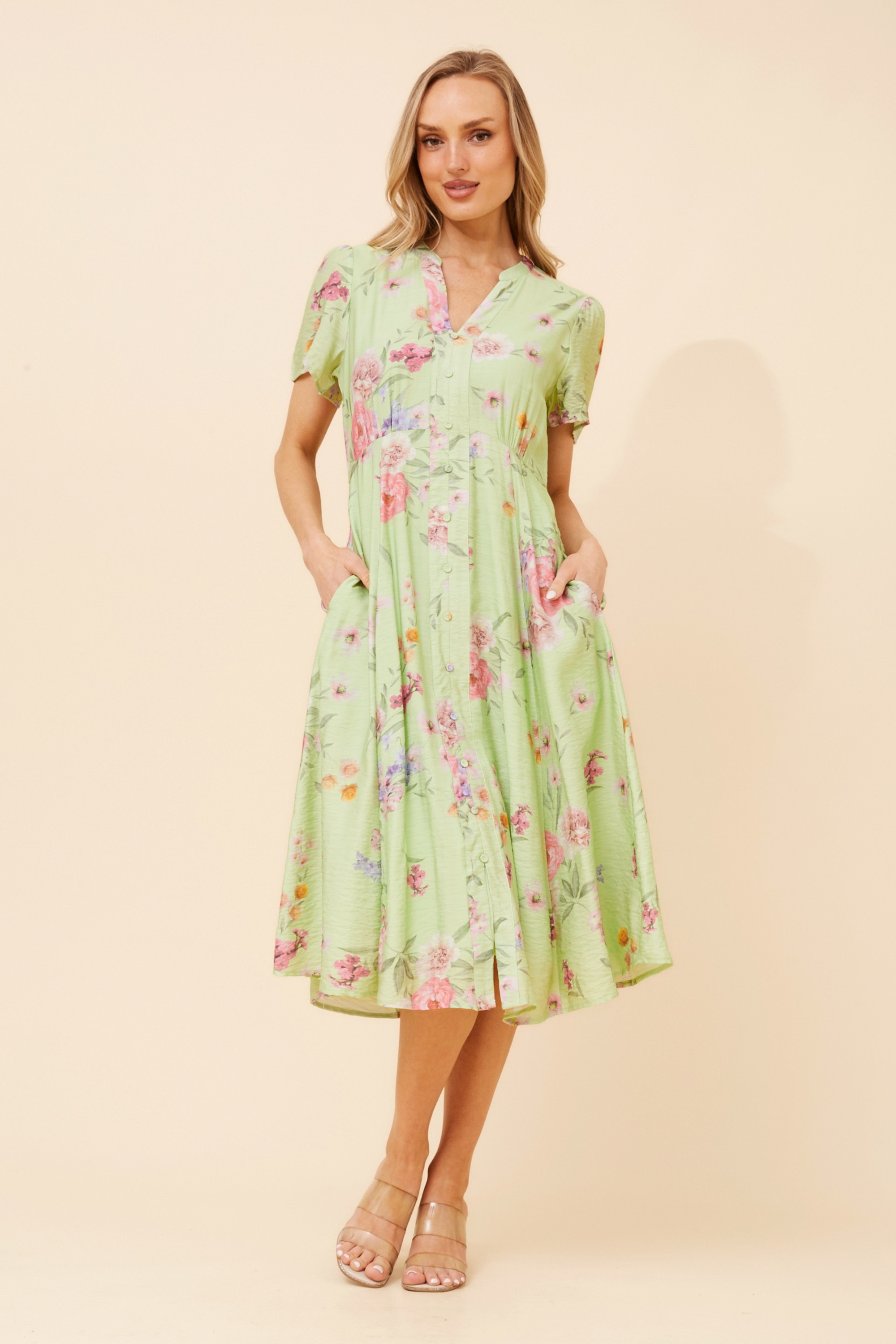 LONNIE FLORAL MIDI DRESS