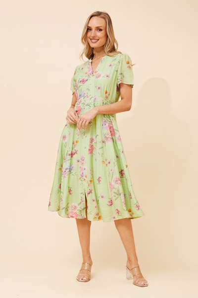 LONNIE FLORAL MIDI DRESS