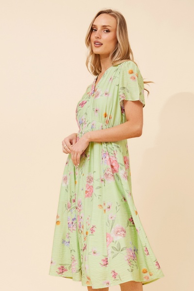 LONNIE FLORAL MIDI DRESS