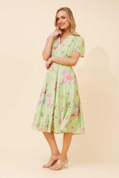 LONNIE FLORAL MIDI DRESS