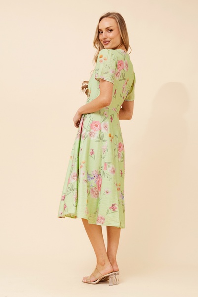 LONNIE FLORAL MIDI DRESS