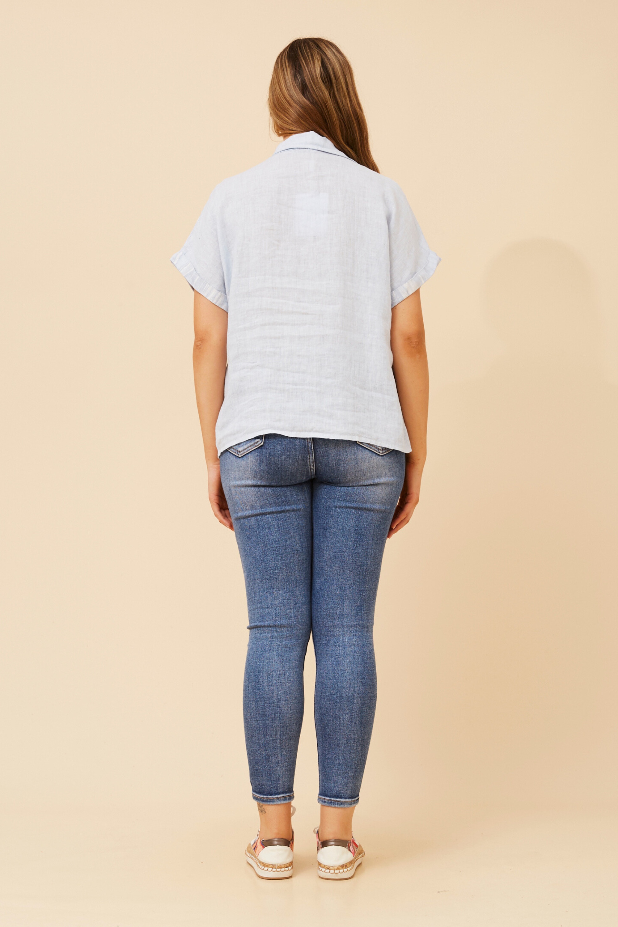 LOREDANA FLORAL LINEN SHIRT