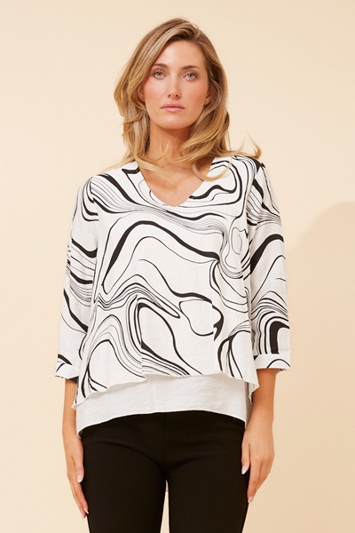 LORETO ABSTRACT PRINT TOP