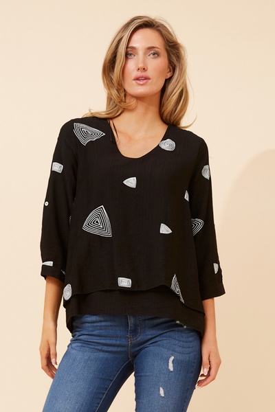 LORETO ABSTRACT PRINT TOP