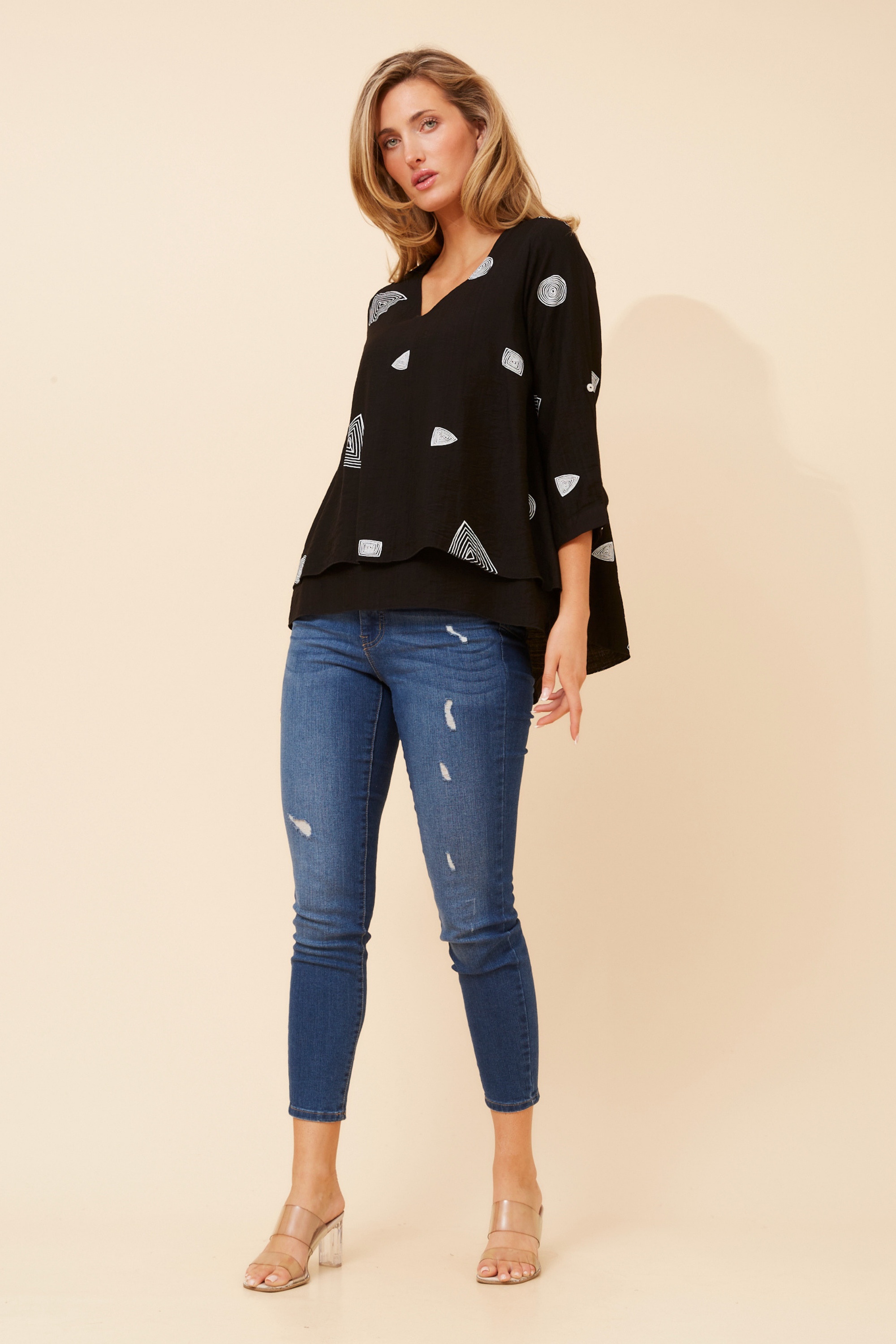 LORETO ABSTRACT PRINT TOP