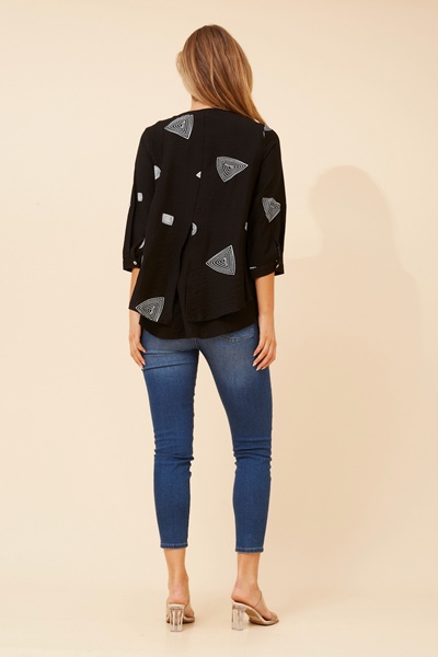 LORETO ABSTRACT PRINT TOP