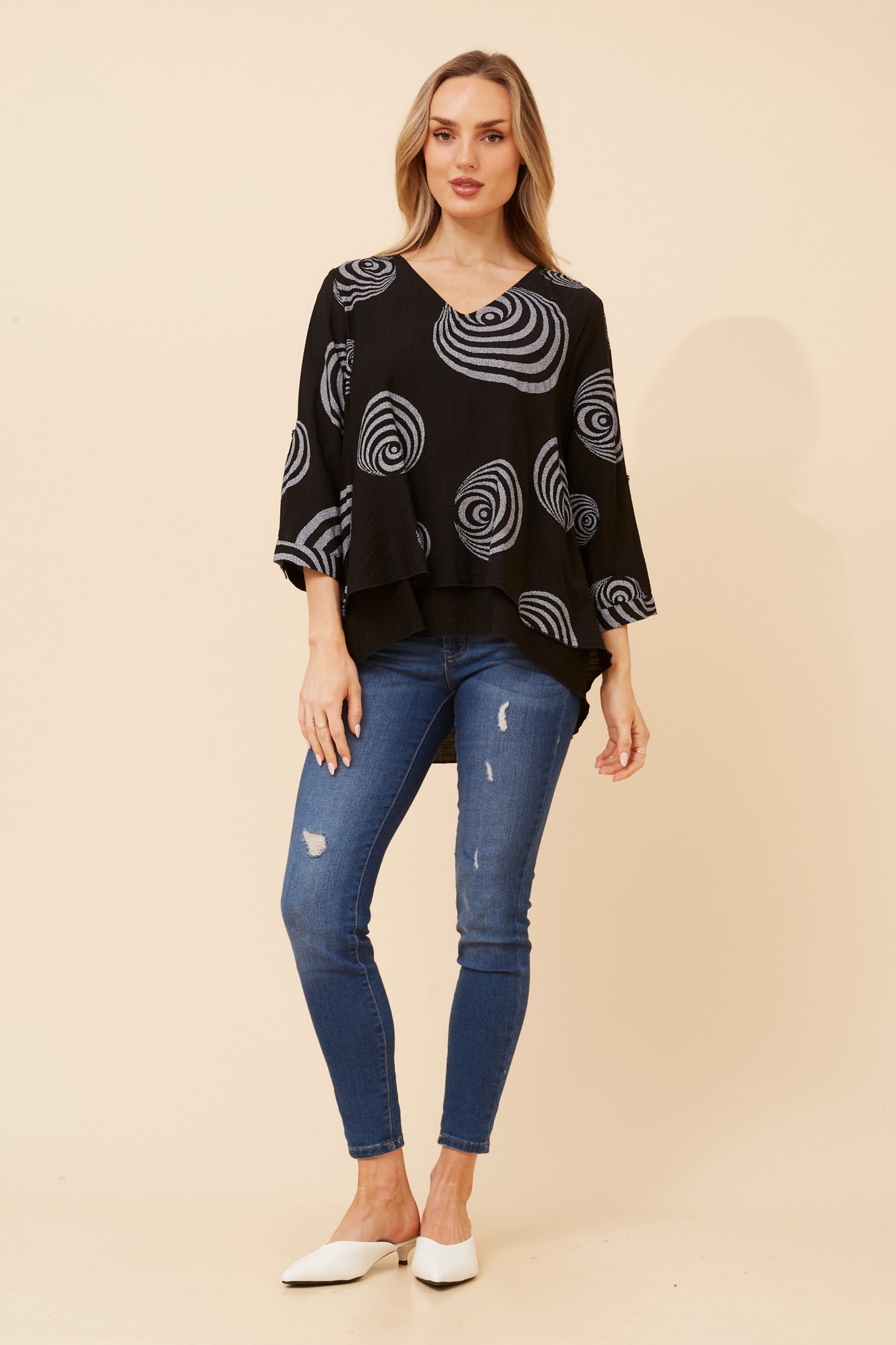 LORETO ABSTRACT PRINT TOP