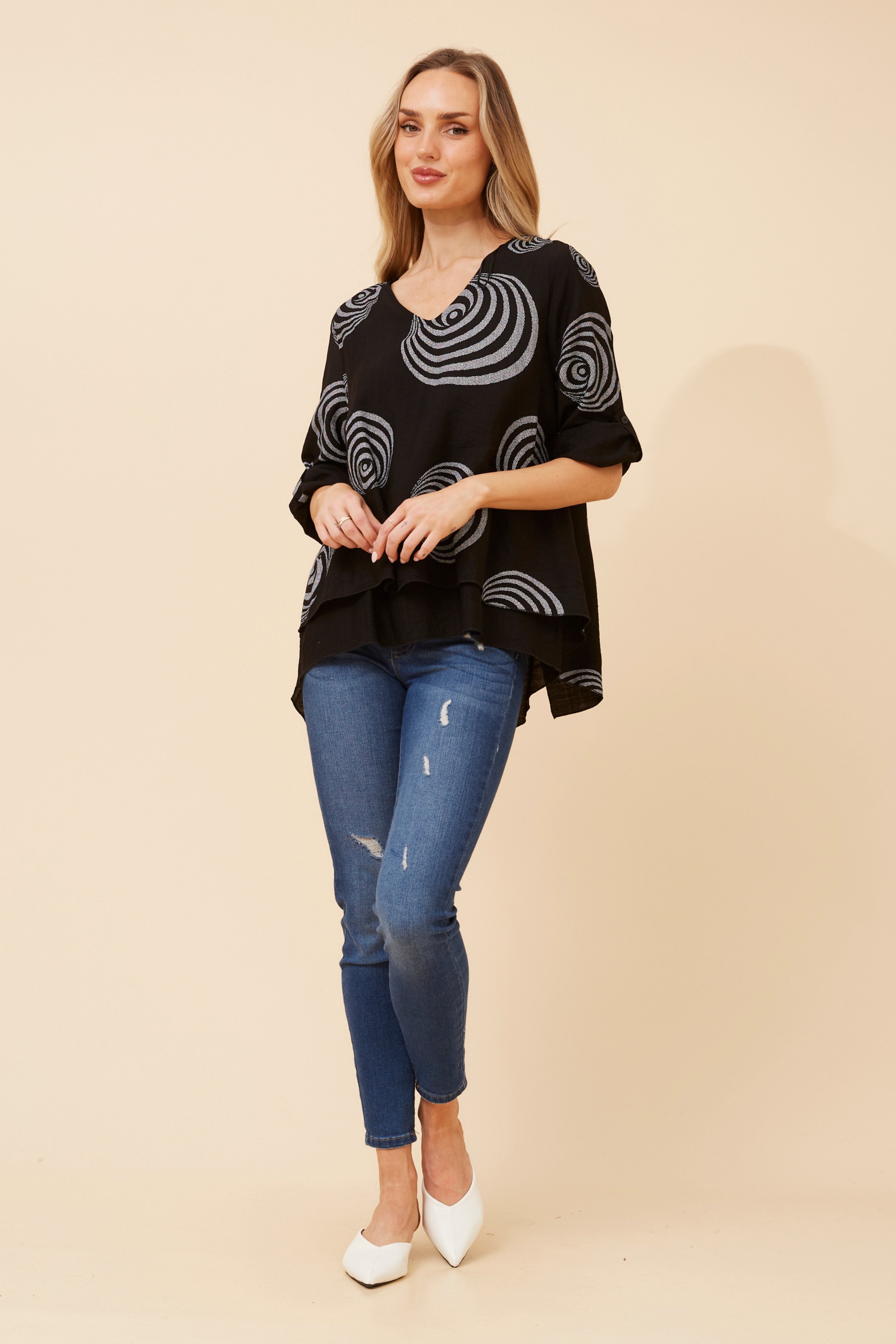 LORETO ABSTRACT PRINT TOP